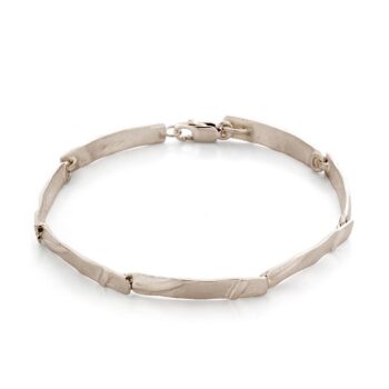 N° 73 Champage White Gold Link Bracelet