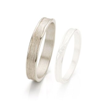 White gold wedding ring for men N° 052_4