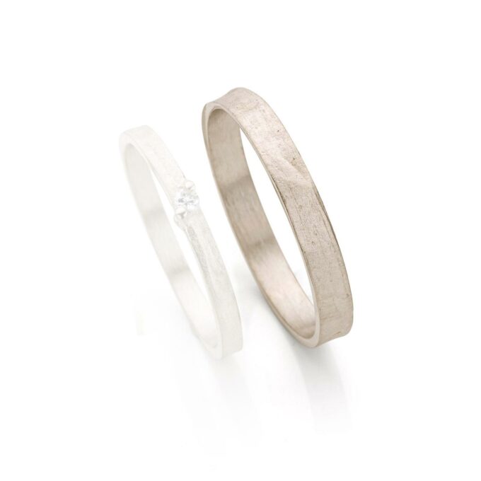 White gold wedding rings for men N° 053_1