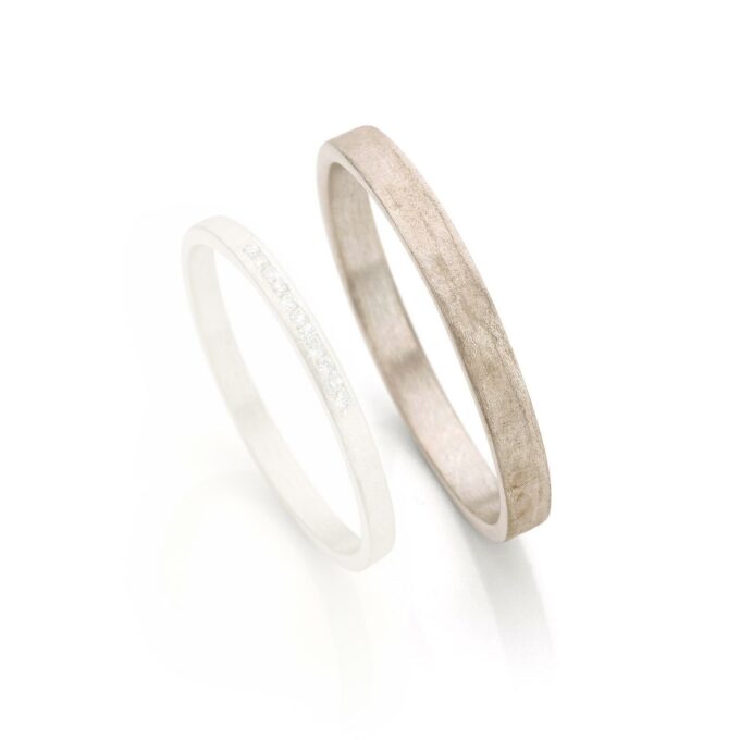 White gold wedding ring for men N° 054_6