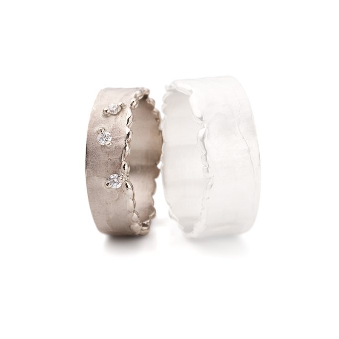 White gold wedding rings N° 10 lady's ring