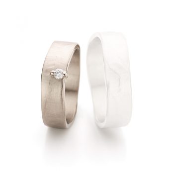White gold wedding rings N° 12_2_1 lady's ring