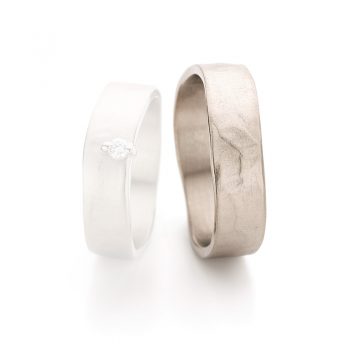 White gold wedding rings N° 12_2_1 man's ring