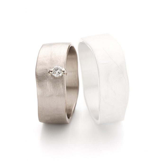 White gold wedding rings N° 11_1_1 lady's ring
