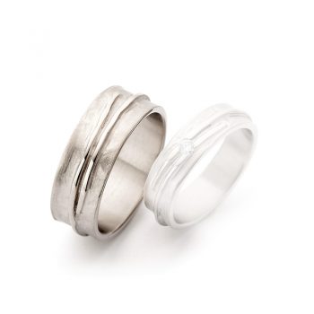 White gold wedding rings N° 14_1 man's ring