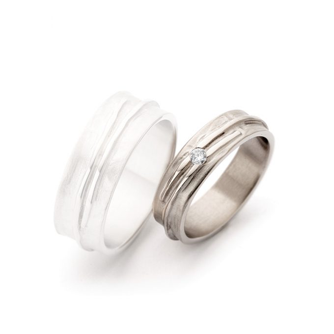 White gold wedding rings N° 14_1 lady's ring