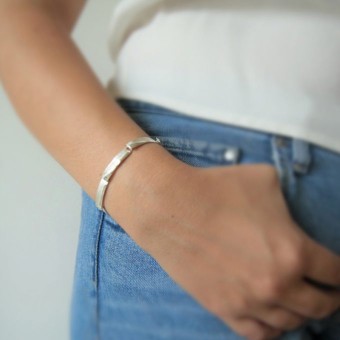 Silver Bracelet N° 144 Model Picture