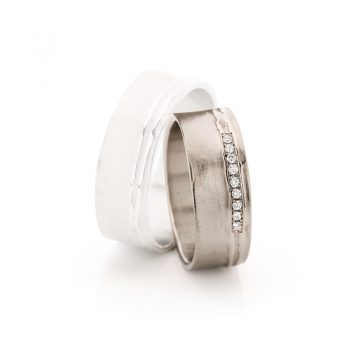 White gold wedding rings N° 18_9 lady's ring