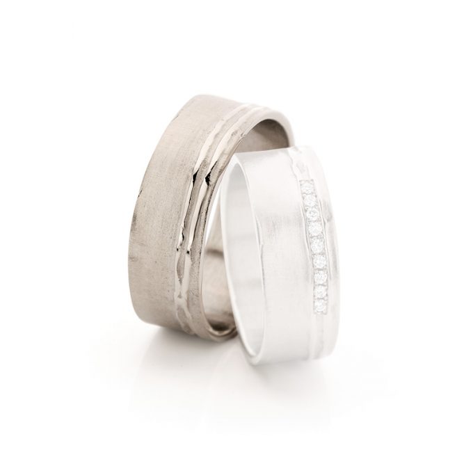 White gold wedding rings N° 18_9 man's ring