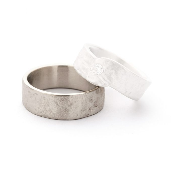White gold wedding rings N° 19_1 man's ring