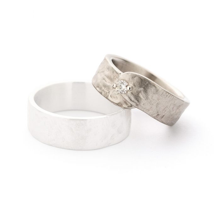 White gold wedding rings N° 19_1 lady's ring
