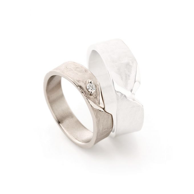 White gold wedding rings N° 20_1 lady's ring