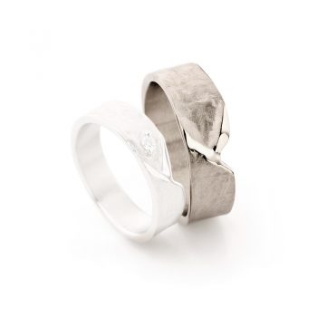 White gold wedding rings N° 20_1 man's ring