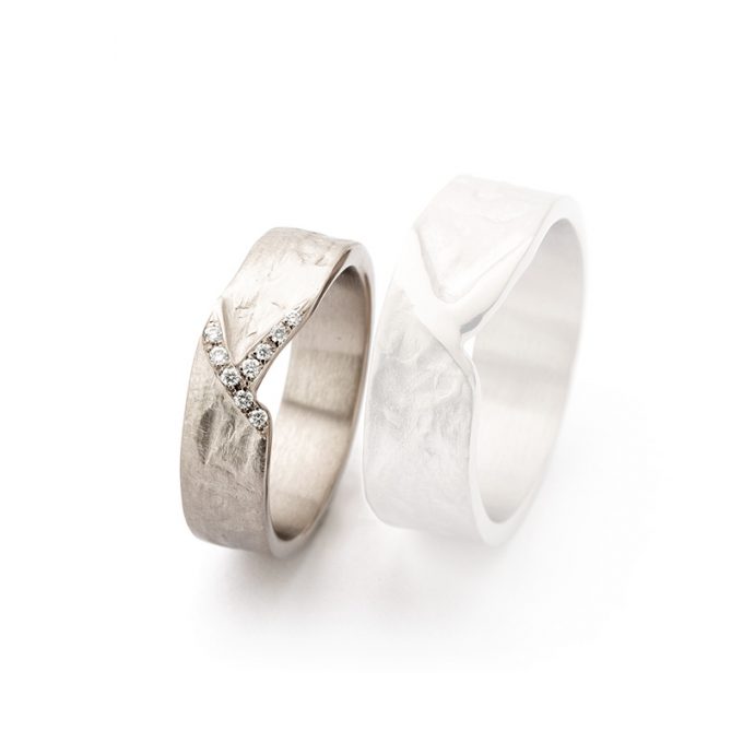 White gold wedding rings N° 20_9 lady's ring