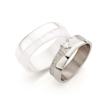 White gold wedding rings N° 2_1 lady's ring