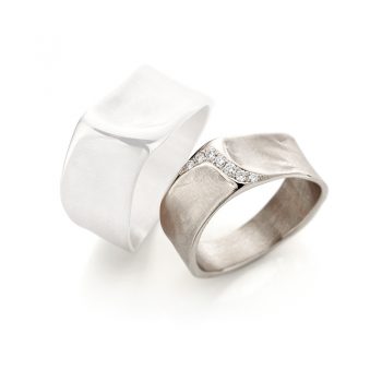 White gold wedding ring N° 34_7 lady's ring