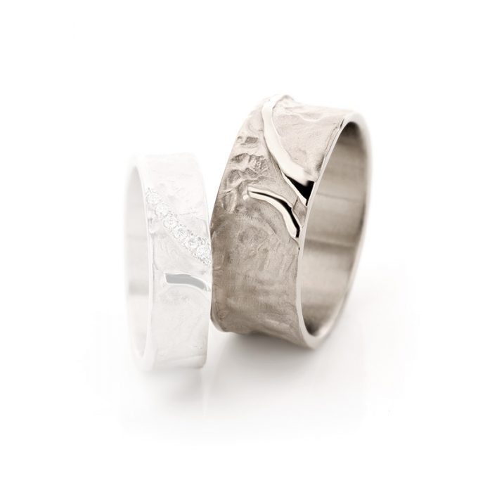 White gold wedding ring N° 37 man's ring
