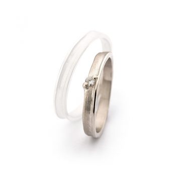White gold wedding ring N° 40_1 lady's ring