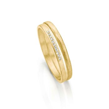 Yellow gold combination rings