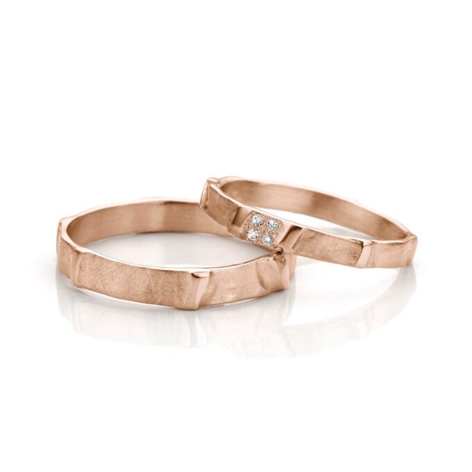 Rosé gold wedding rings
