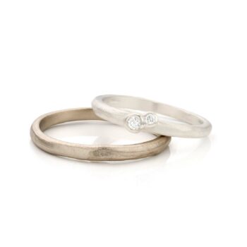 White gold wedding ring for men