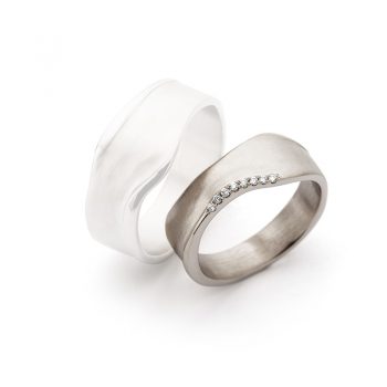 White gold wedding rings N° 8_7 lady's ring