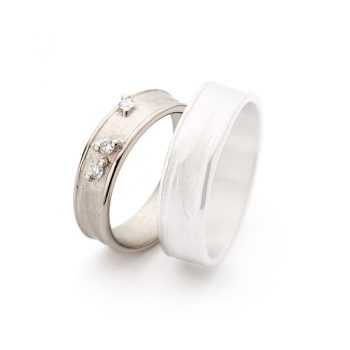 White gold wedding rings N° 9_3 lady's ring