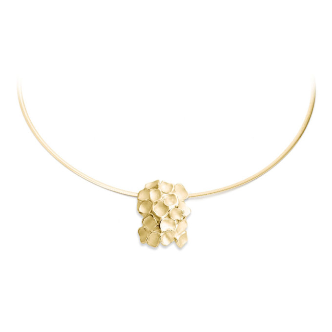 N233 Memorial necklace in yellow gold