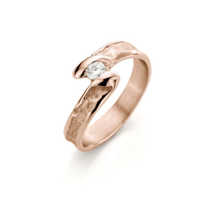 N° 175 Handmade white gold engagement ring - Ines Bouwen Jewelry