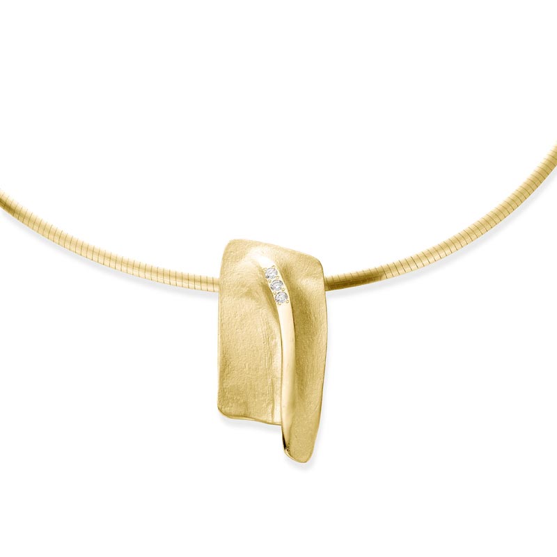 Organic white gold set N°26 Handmade white gold necklace - Ines Bouwen ...