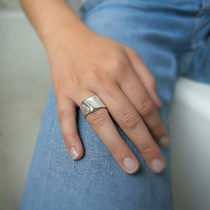 Zilveren ring N° 024  Model Foto