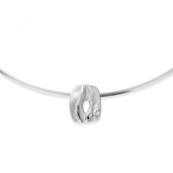 Silver necklace with diamond N° 033