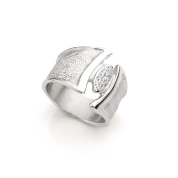 Ring N° 110 vingerafdruk zilver