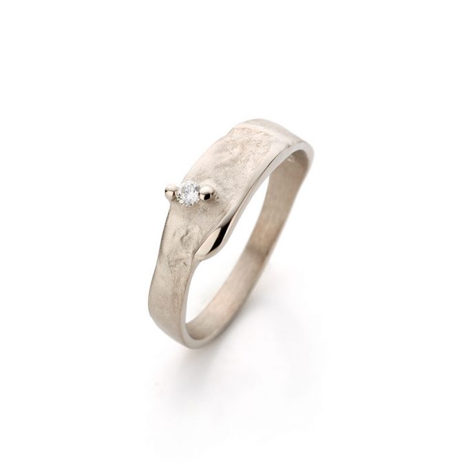 Ring White Gold with diamond N° 022