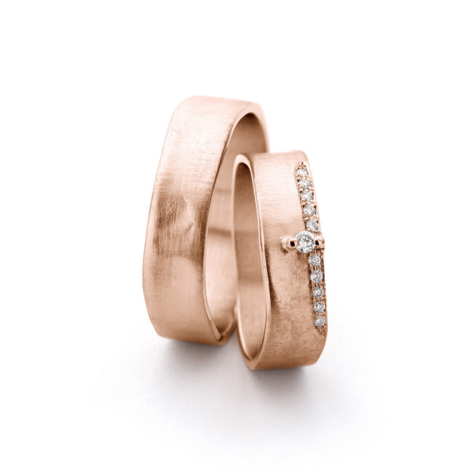 Wedding Bands N° 11-2_11 red gold diamond