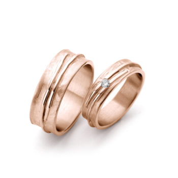 Wedding Bands N° 14_1 red gold diamond