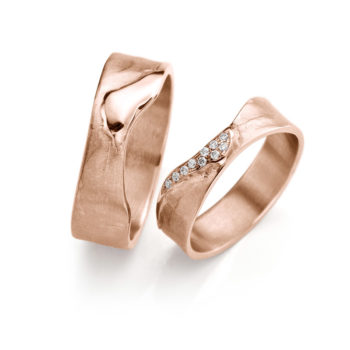 Wedding Bands N° 3_10 red gold diamond