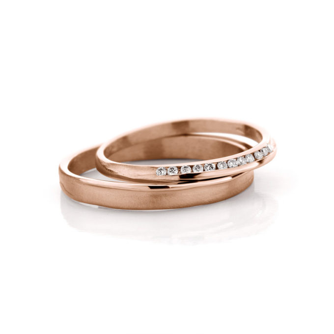Wedding Bands N° 40_12 red gold diamond (2)