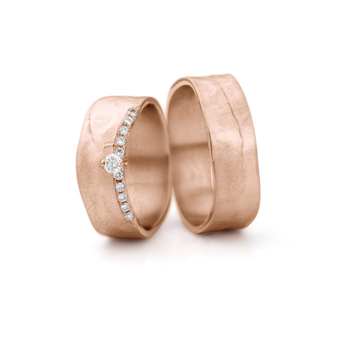 Wedding Rings N° 11_1-11 red gold diamonds