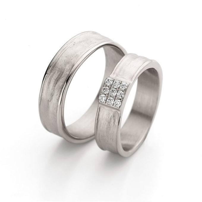Wedding Rings N° 25_9 white gold rhodium diamonds