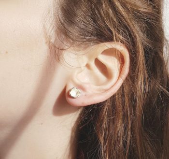 model OB 68 0000, silver stud earrings, handmade in Antwerp_web
