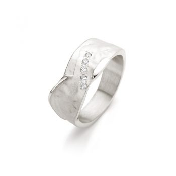 Silver ring with diamonds N° 020 SET