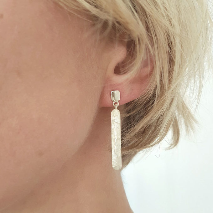 Zilveren oorbellen N° 70+71 model