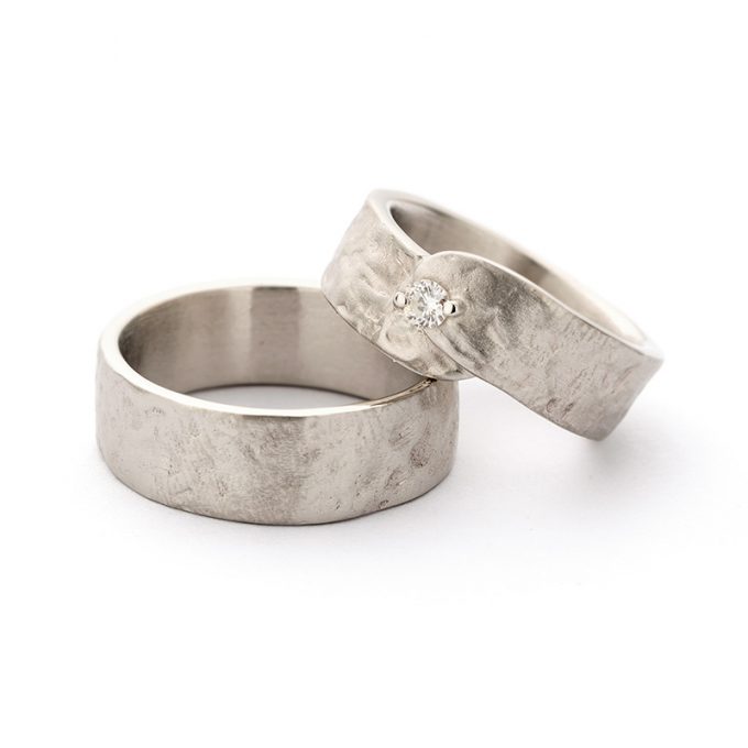 White gold wedding rings N° 19